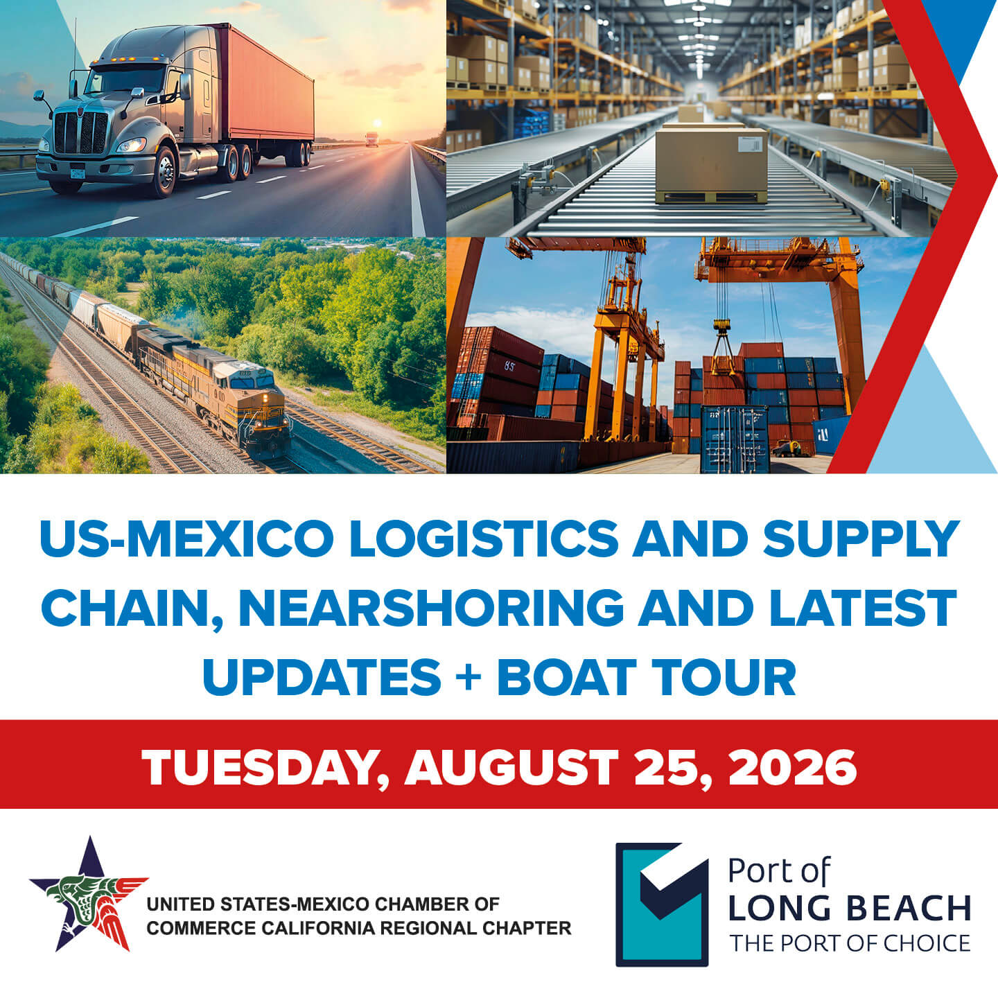BOAT TOUR- US-Mexico Logistics and Supply Chain, Nearshoring and Latest Updates (Tuesday August 25) California Port Long Beach