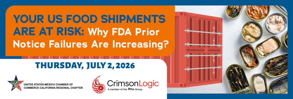 USMCOCCA Your US Food Shipments Are at Risk: Why FDA Prior Notice Failures are Increasing